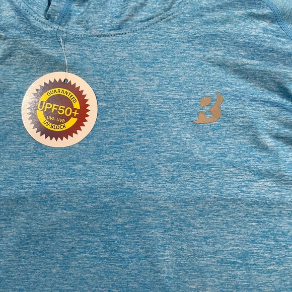 Men’s Performance Long Sleeve Hoodie UPF 50+ Sun Protection 2XL Blue - Picture 3 of 4